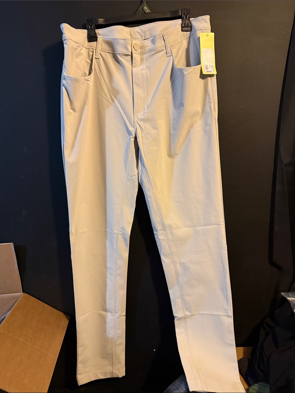 All in motions Men’s Light Beige Slim Pants size 38X34